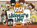 Lojë The Loud House: Lincolns List  