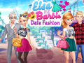 Lojë Elsa and Barbie Date Fashion