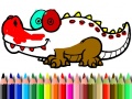 Lojë Back To School: Aligator Coloring