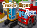 Lojë Trucks & Digger Jigsaw 