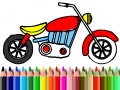 Lojë Back To School: Motorbike Coloring