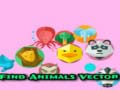 Lojë Find Animals Vector