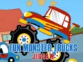 Lojë Fun Monster Trucks Jigsaw