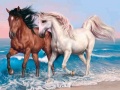 Lojë Animals Jigsaw Puzzle Horses