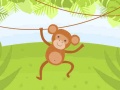 Lojë Funny Monkeys Coloring