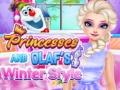 Lojë Princesses And Olaf's Winter Style