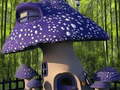 Lojë Funny Mushroom Houses Jigsaw