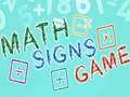 Lojë Math Signs Game