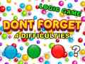 Lojë Dont Forget