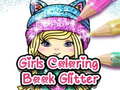 Lojë Girls Coloring Book Glitter 