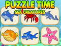 Lojë Puzzle Time Sea Creatures