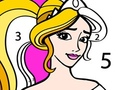 Lojë Princess Coloring By Number