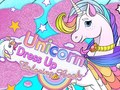 Lojë Unicorn Dress Up Coloring Book