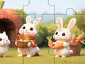 Lojë Jigsaw Puzzle: Rabbits With Carrots