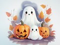 Lojë Coloring Book: Halloween Ghosts