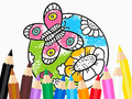 Lojë Coloring Book: Butterfly With Flowe