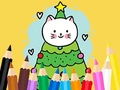 Lojë Coloring Book: Cats And Christmas Tree
