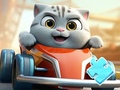 Lojë Jigsaw Puzzle: Cat Racing Driver