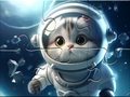 Lojë Jigsaw Puzzle: Astronaut-Cat