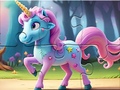 Lojë Jigsaw Puzzle: Magic Forest Unicorn