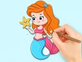 Lojë Coloring Book: Beautiful Mermaid Princess