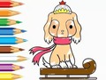 Lojë Coloring Book: Dog-Riding-Sled