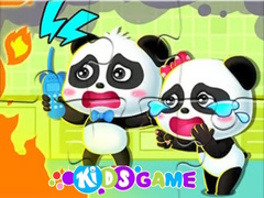 Lojë Jigsaw Puzzle: Baby Panda Firework