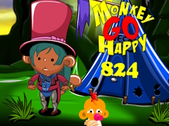 Lojë Monkey Go Happy Stage 824