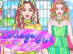 Lojë College Girl Coloring Dress Up