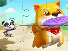 Lojë Jigsaw Puzzle: Little Panda Play With Pet