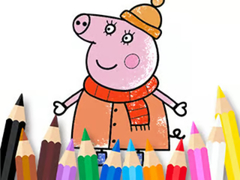 Lojë Coloring Book: Mommy Pig Winter