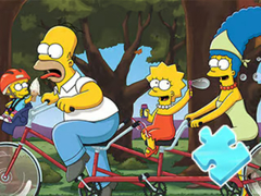 Lojë Jigsaw Puzzle: Simpson Family Riding