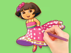 Lojë Coloring Book: Dora Prepare Party