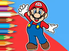 Lojë Coloring Book: Mario Happy Skating