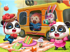 Lojë Jigsaw Puzzle: Little Panda Picnic
