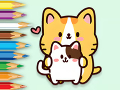 Lojë Coloring Book: Hugging Cat