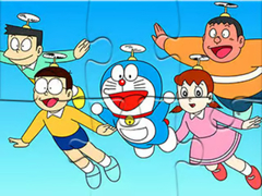 Lojë Jigsaw Puzzle: Doraemon Flying