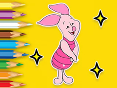 Lojë Coloring Book: Piglet With Balloon