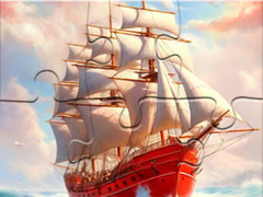 Lojë Jigsaw Puzzle: White Sailing Boat