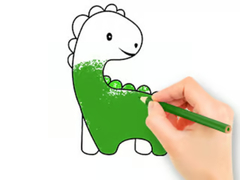 Lojë Coloring Book: Lovely Baby Dinosaur