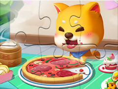 Lojë Jigsaw Puzzle: Pizza Dog
