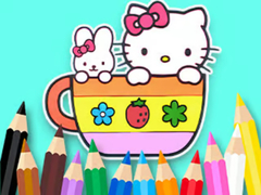 Lojë Coloring Book: Kitty Cup