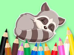 Lojë Coloring Book: Baby Raccoon