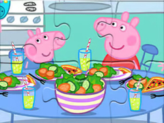 Lojë Jigsaw Puzzle: Peppa Dinner Time