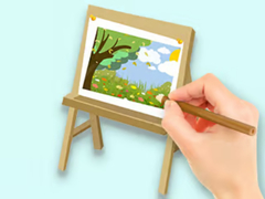 Lojë Coloring Book: Paysage Drawing Board