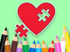 Lojë Coloring Book: BTS Heart Jigsaw