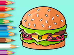 Lojë Coloring Book: Delicious Hamburger