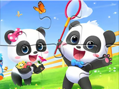 Lojë Jigsaw Puzzle: Baby Panda Spring Outing
