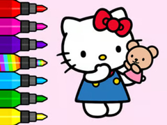 Lojë Coloring Book: Hello Kitty Teddy Bear