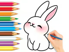 Lojë Coloring Book: Cute Rabbit